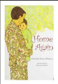 cover of Home Again featuring a father in uniform holding his baby