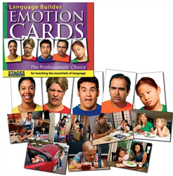 emotion cards featuring photographs of people using different facial expressions