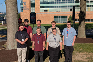 group photo of the intern class in front of Woodburn