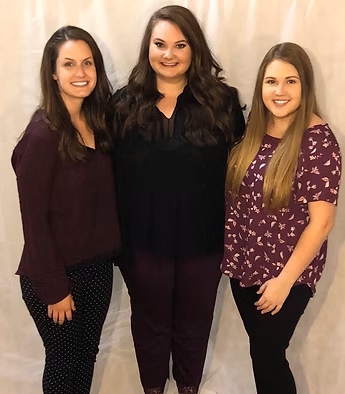 Presenters Charlotte Arrington, Haley Ramsey Johnson, and Devin Huffman smiling for a promotional photo